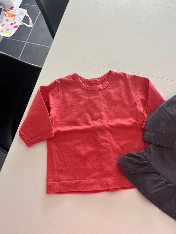 2 tee shirt ML Kitchoun 1 mois - photo numéro 3