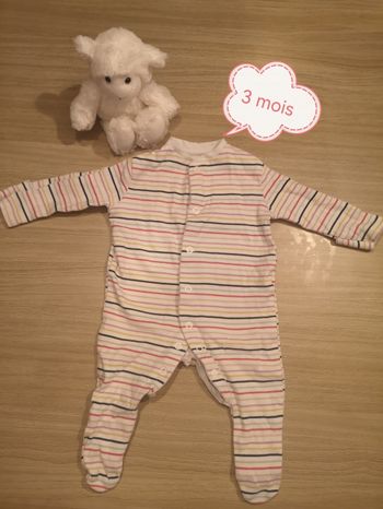 Pyjama rayé multicolores