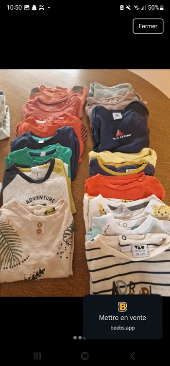 Lot vêtements garçon 6-9 mois