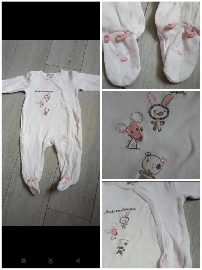 lot pyjama coton fille taille 6 mois - photo numéro 2