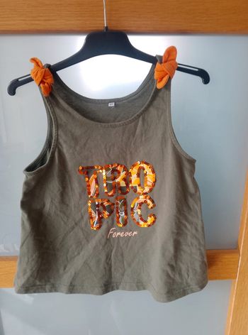 T-shirt débardeur à sequins - Fille 8 ans