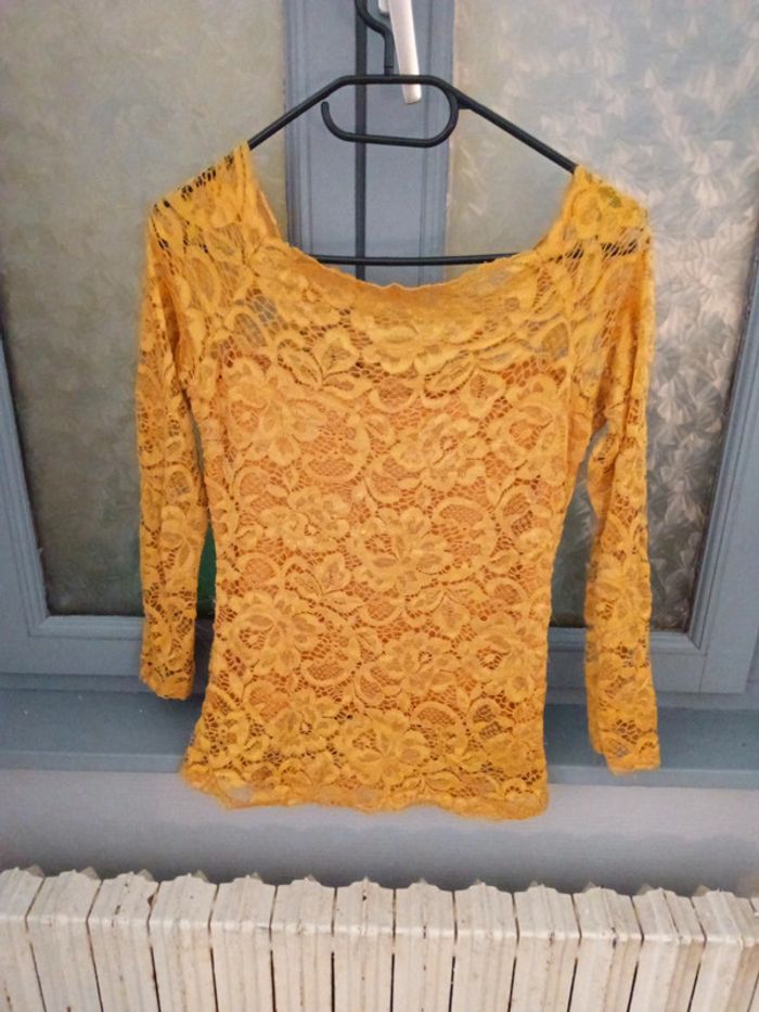 T-shirt manches dentelle - photo numéro 2