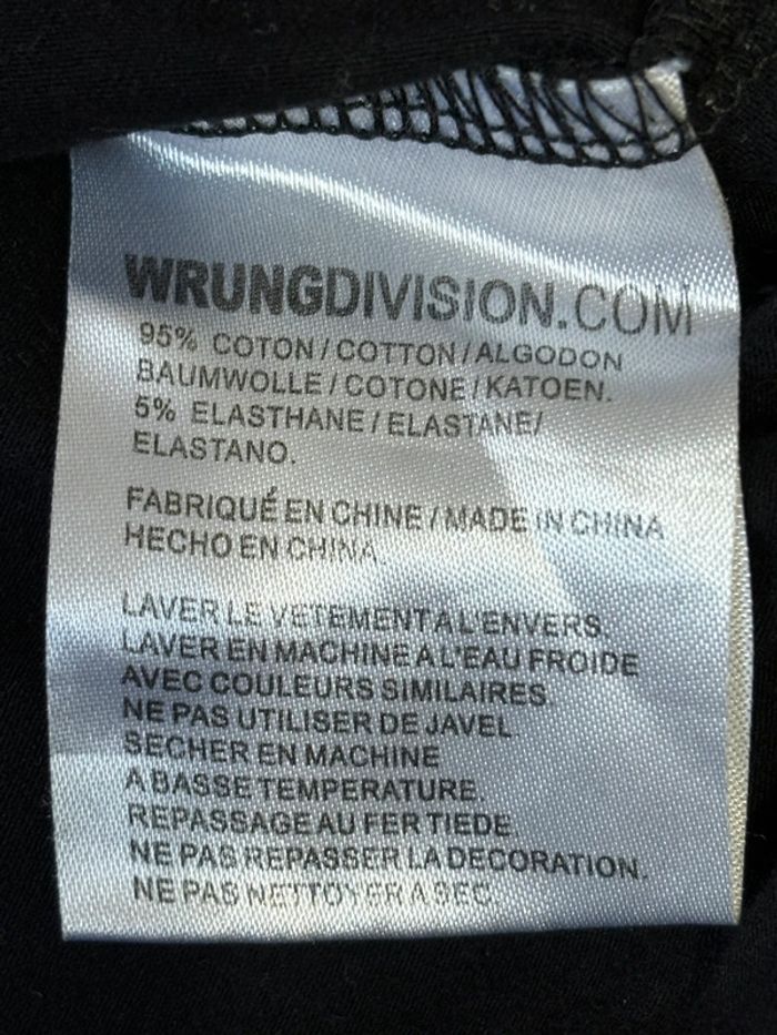 T-shirt streetwear noir "wrung lady is why I'm hot" M - photo numéro 4