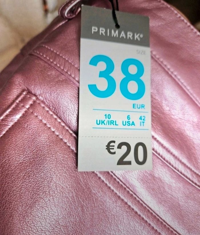 Pantalon rose métallisé simili cuir Primark Taille 38 Neuf - photo numéro 5