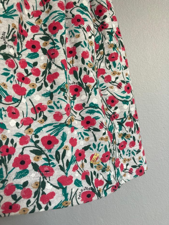 Robe hiver fleurs fille 12 ans (152 cm) Petit Bateau – Neuve - photo numéro 4