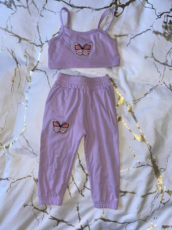 Ensemble crop top jogging