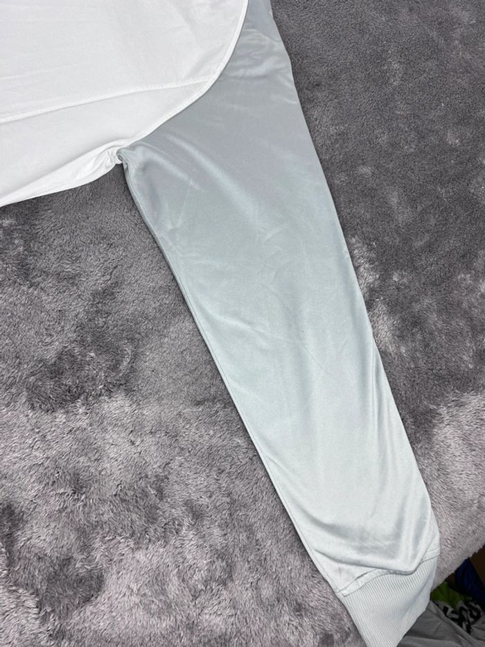 Veste vintage Adidas logo brodé 2006 blanche grise et bleu marine Taille L - photo numéro 16