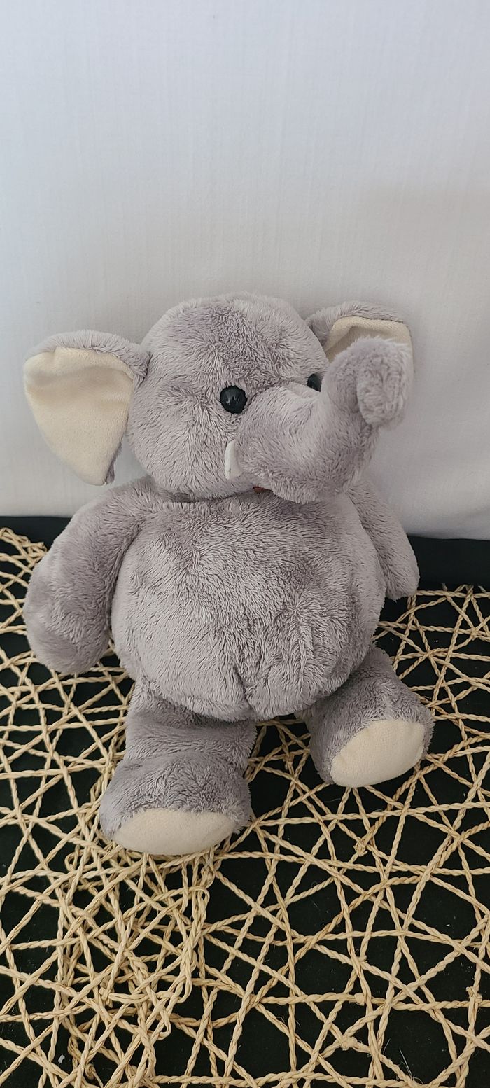 HISTOIRE D'OURS DOUDOU ELEPHANT GRIS - photo numéro 2