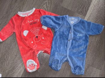 Lot de 2 pyjama velours