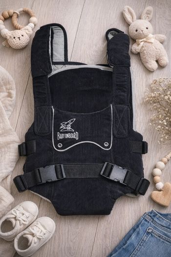 Porte bébé velours noir