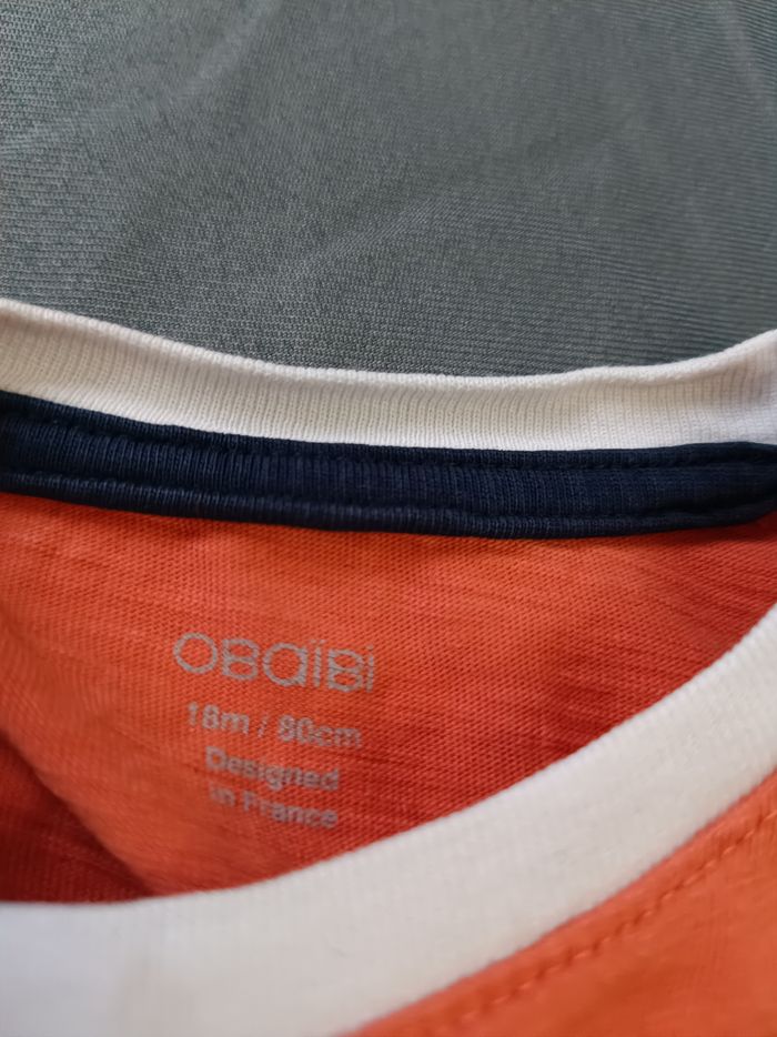 T-shirt ML orange 🦕 Taille 18 mois - photo numéro 3