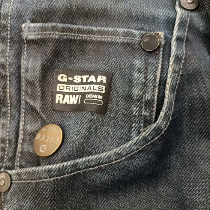 Jean bretelles G-Star RAW 3301 Loose Fit bleu brut – Taille 32 A1195 - photo numéro 13