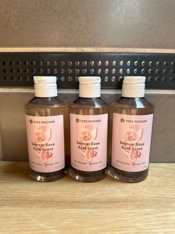 Lot de 3 gels douche à la rose