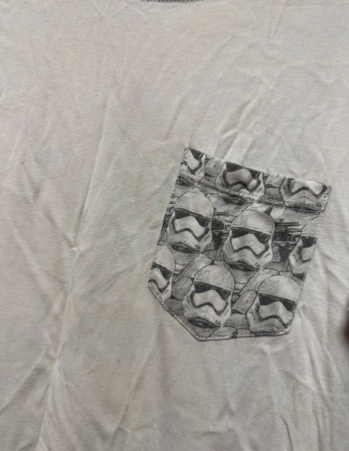 T-shirt star wars blanc gris taille m - photo numéro 2