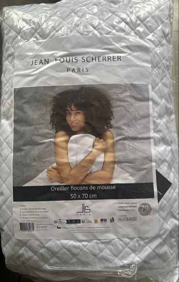 👉 Oreiller mémoire de forme neuf 50x70 – confort luxe Neuf avec étiquette·Jean-Louis Scherrer