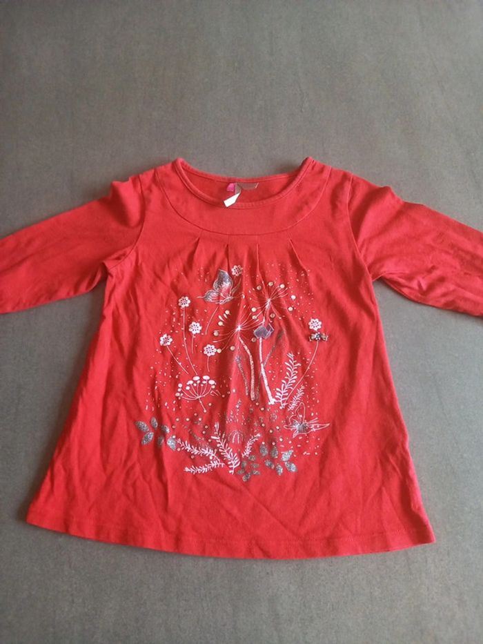 Tee-shirt Orchestra rouge manche longues 5 ans