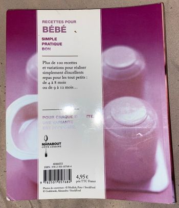 Livre recette bébé marabout