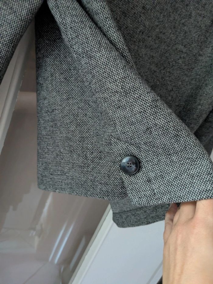 Magnifique haut blouse femme gris chiné Caroll taille 44 - photo numéro 2