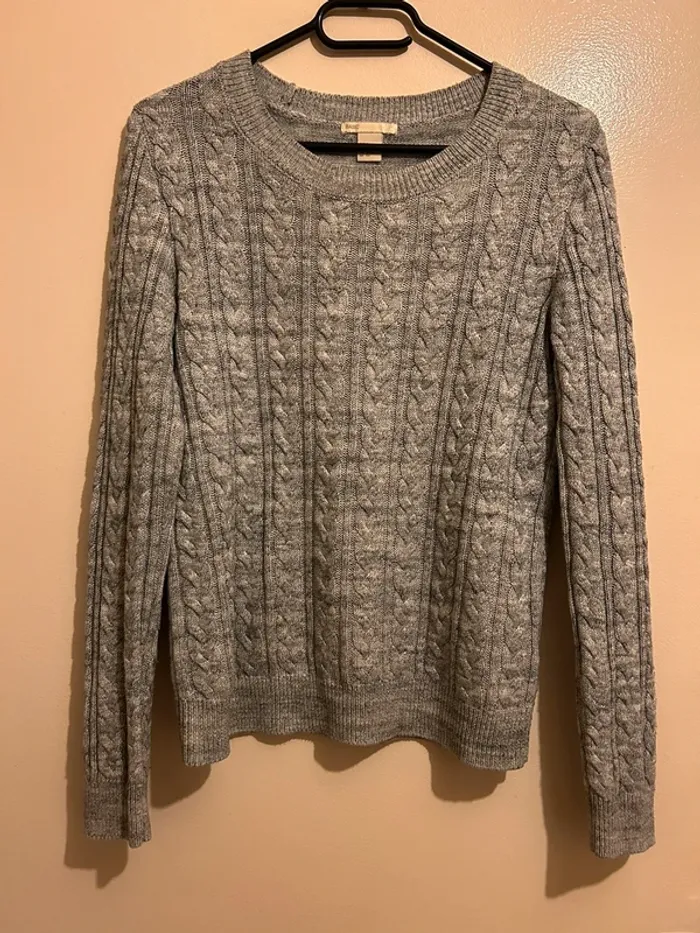 Pull gris chiné