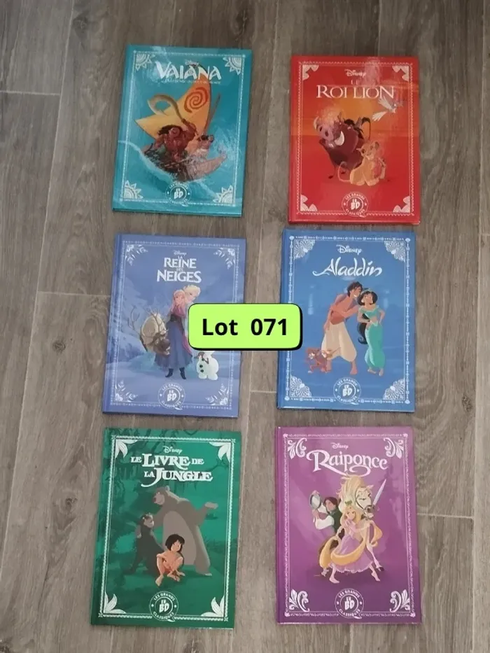 Lot de 6 livres Disney les grands classiques en BD L071