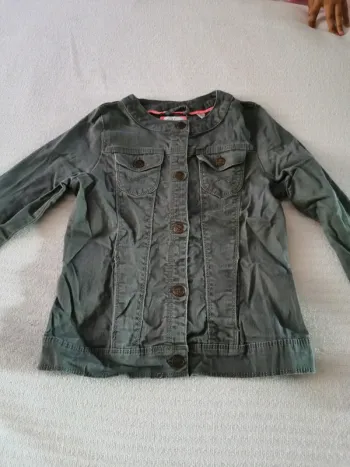 Veste en jean kaki