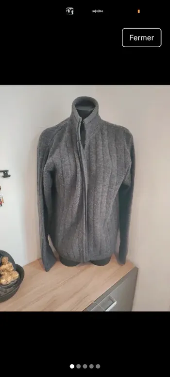 Gilet brummell homme 100%laine taille s