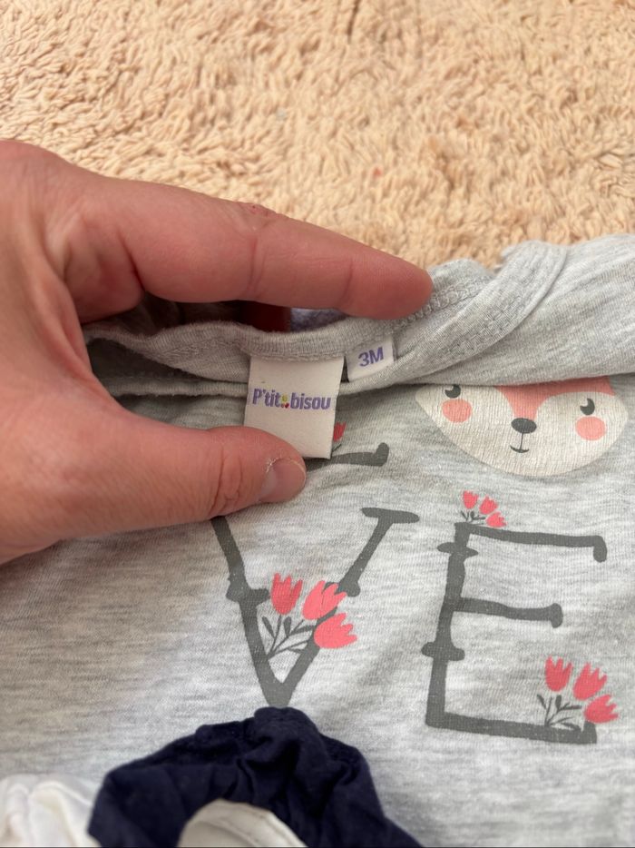 Lot de t-shirt manches longues 3 mois - photo numéro 5