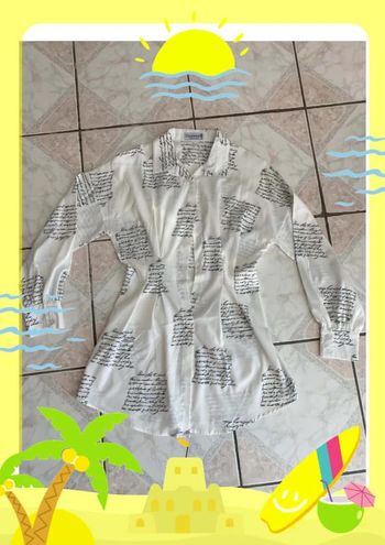 Robe chemise S 36 imprimé lettres