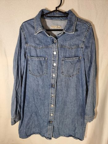 Chemise longue en jean denim Co