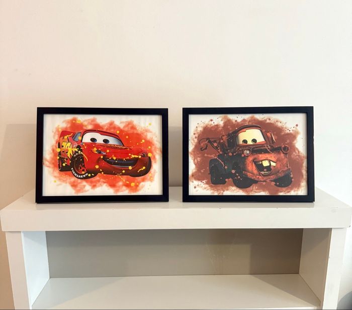 Lot de 2 tableaux Cars - décoration chambre enfant - photo numéro 2