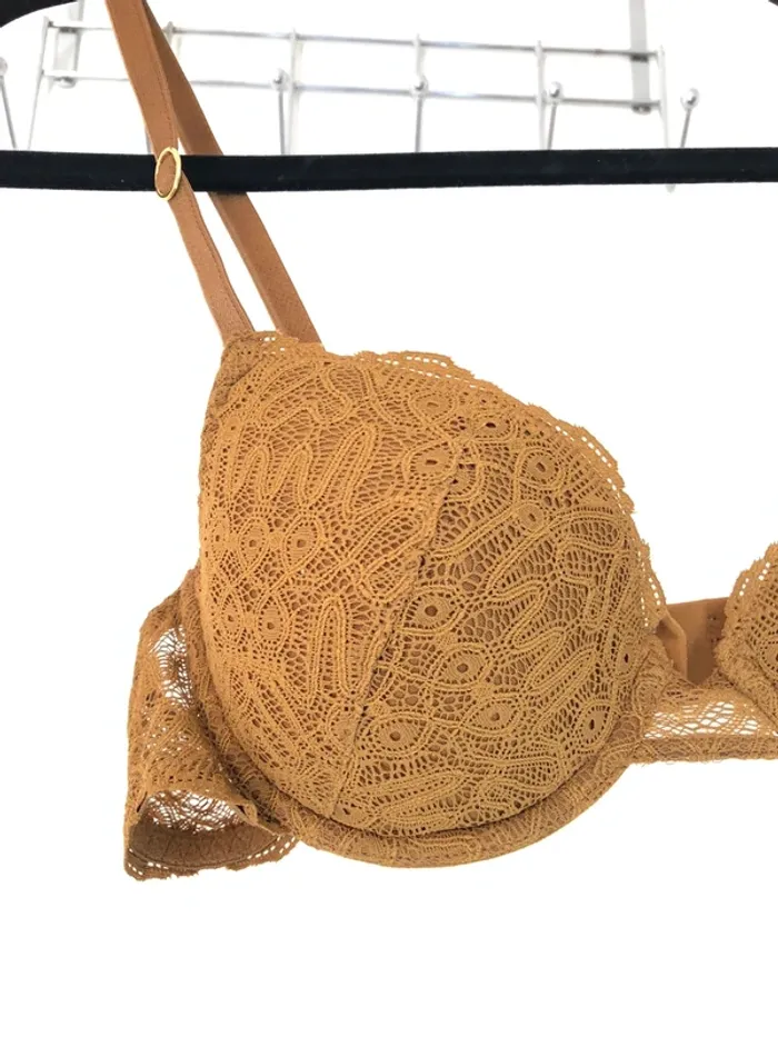 Soutien-gorge ocre fin et dentelle 90B Princesse TamTam - photo numéro 4