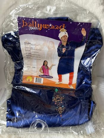 Déguisement Hindoue, Indien, Bollywood, Maharani bleu et rouge taille S