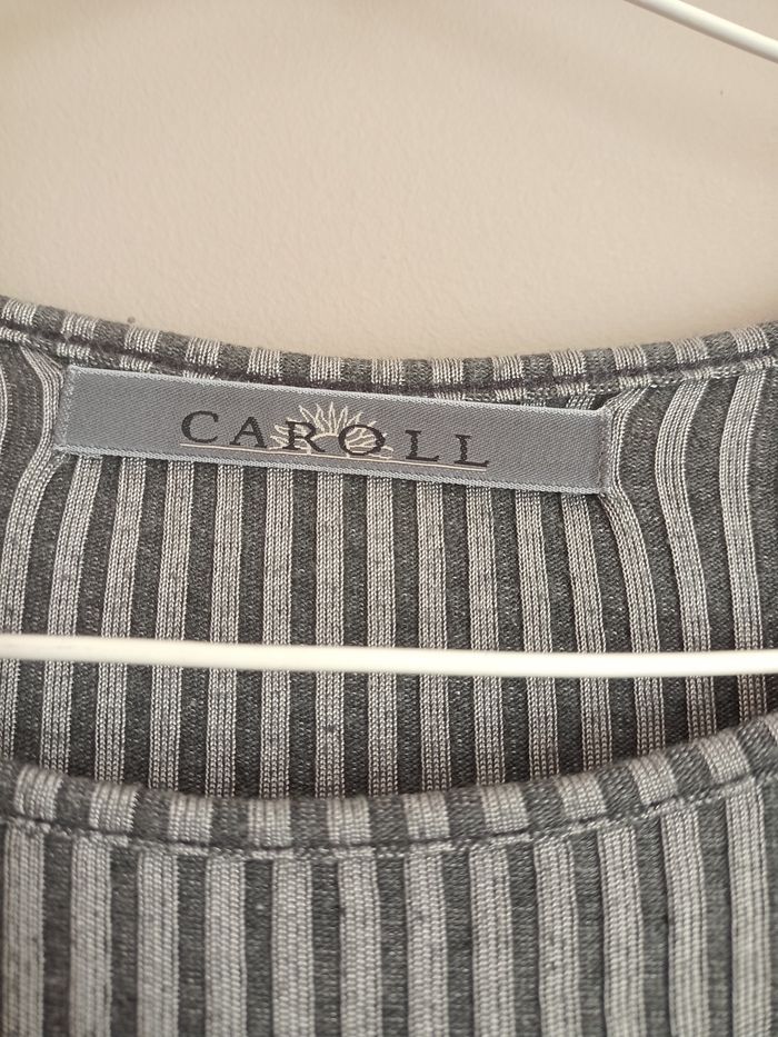 T shirt Caroll T 44 rayé gris - photo numéro 3