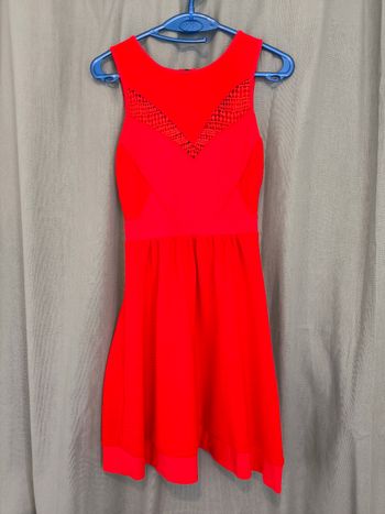 Robe rouge dentelle Naf Naf XS (34)