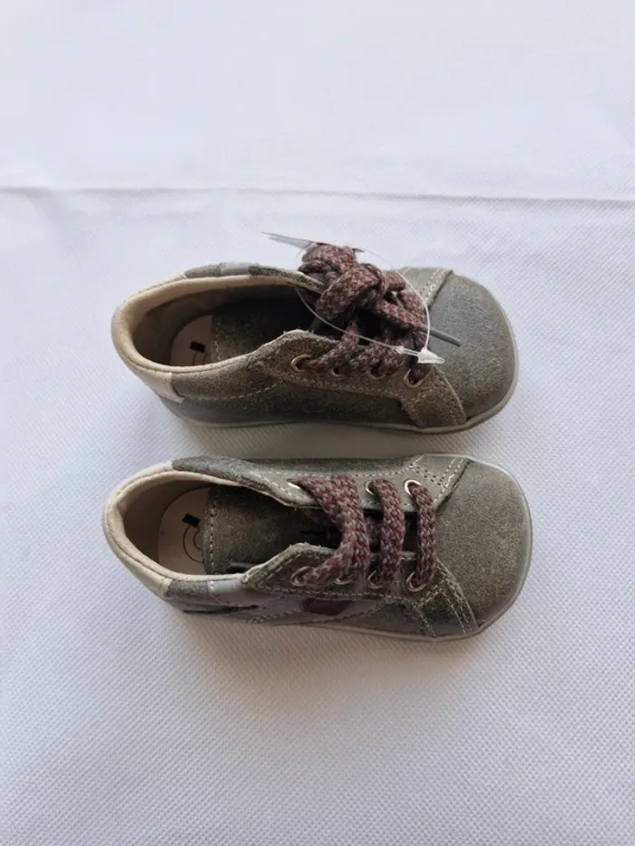 Chaussures garçon 19 Baby by Gémo Gris Beige Bordeaux - photo numéro 2