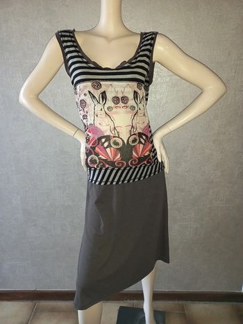 robe grise et coloré save the queen taille 40