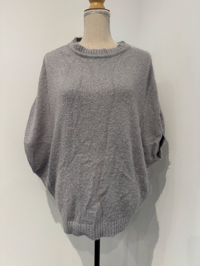 👚 Pull chauve souris gris- oversize - femme taille S - camaïeu - très bon état