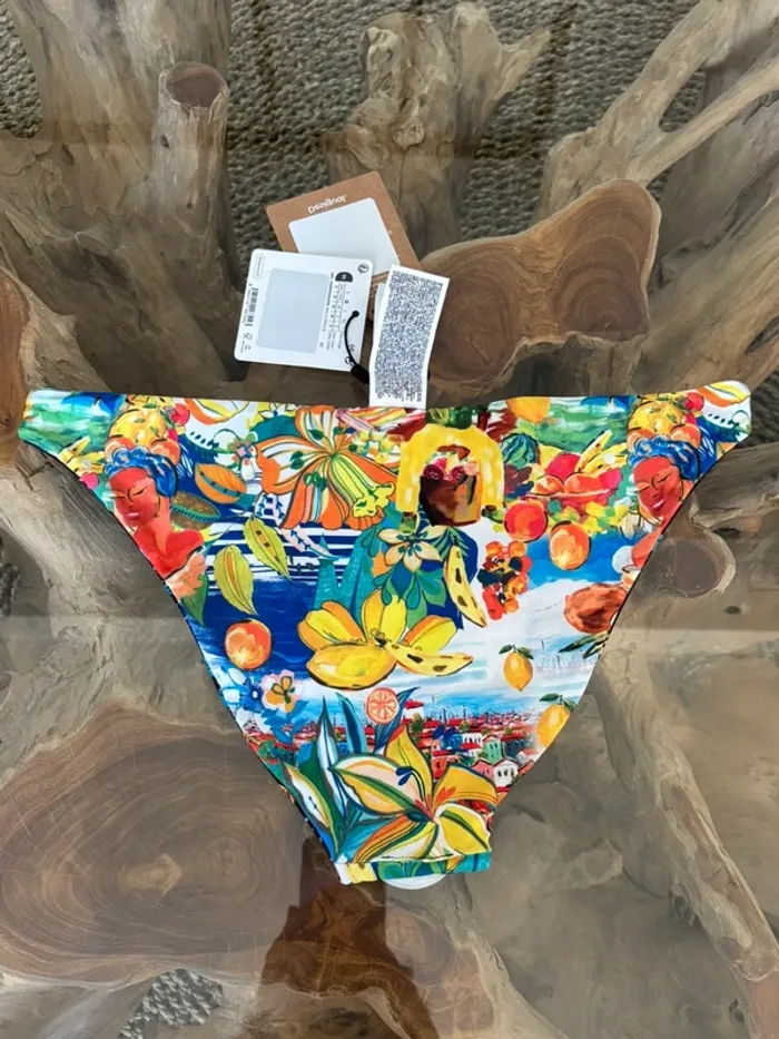 Bas de maillot de bain Desigual réversible coloré noir femme M - photo numéro 6
