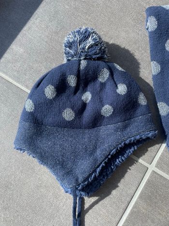 Ensemble bonnet écharpe Obaibi 6-12 mois