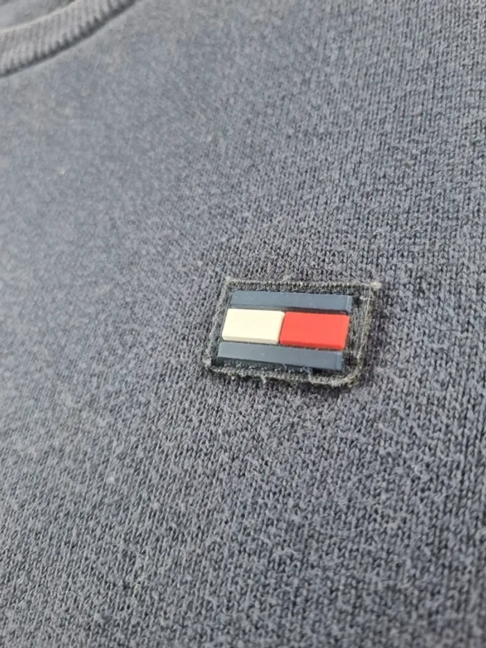 Pull col rond bleue Tommy Hilfiger Homme Taille M - photo numéro 3