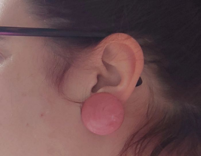 Clips d'oreilles vintage rose - photo numéro 4