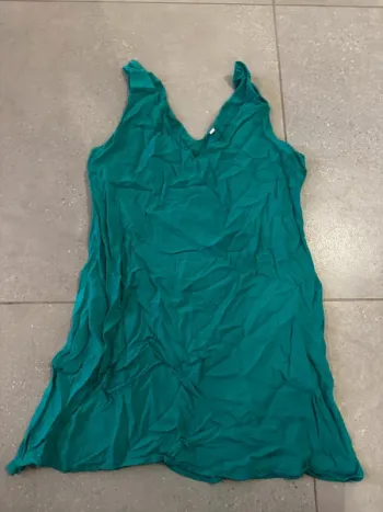 Haut bleu canard, taille 1 (S) ample, très bon état