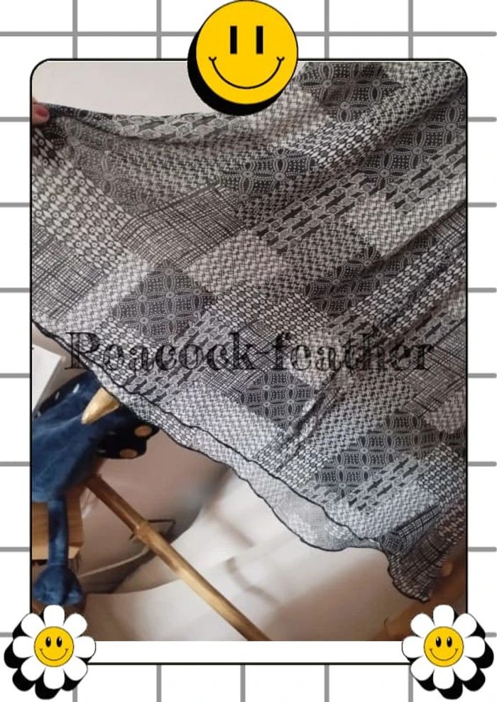 Blouse transparente noire blanche 3/4 T5 - photo numéro 5
