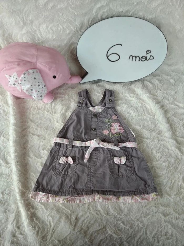 Robe Fille 6 mois Lulu castagnette 100% coton Gémo