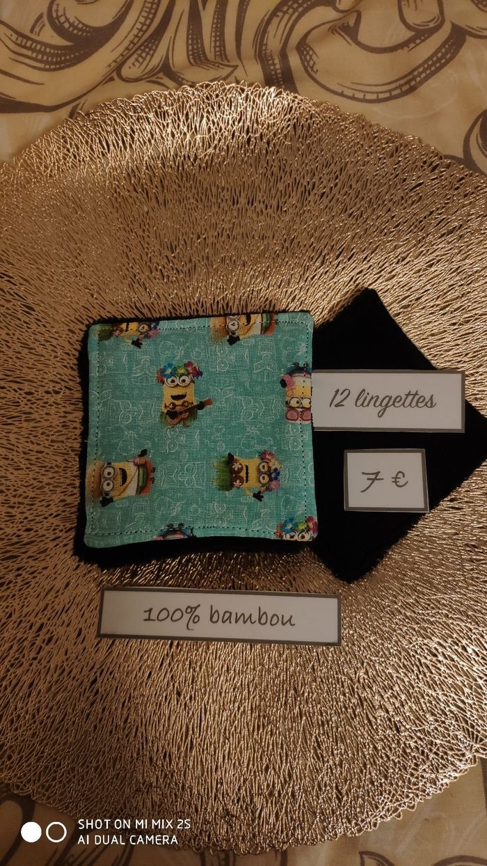 12 lingettes lavables neuf