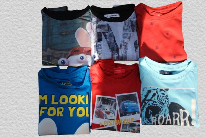 Lot 6 T-shirts Manches Courtes - Taille 4 ans
