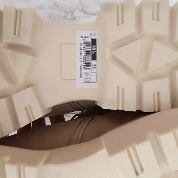 Texto bottines en daim crème beige - photo numéro 8