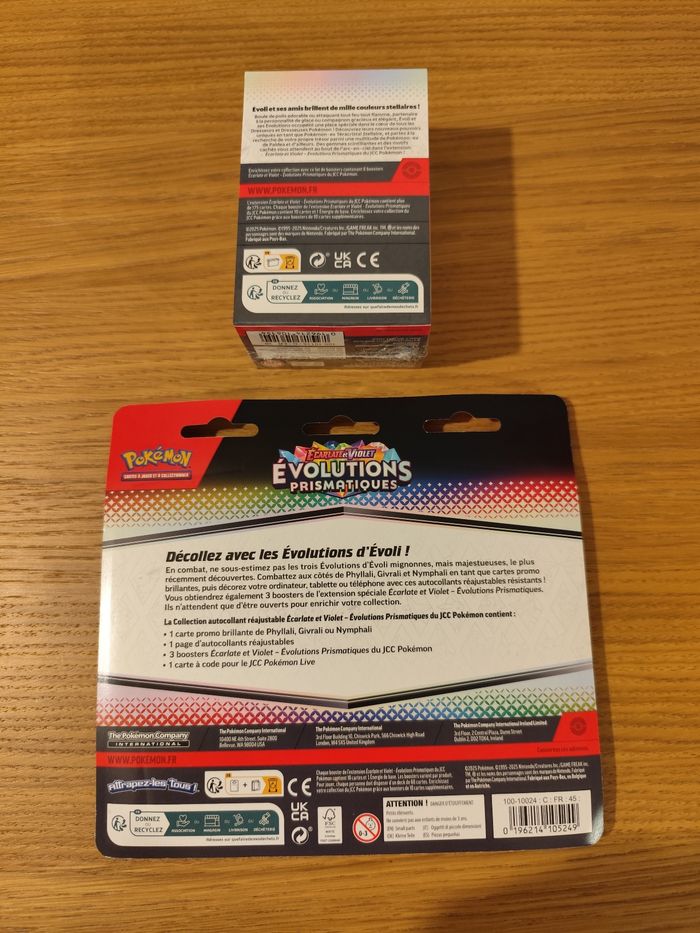 Lot bundle tripack cartes Pokémon évolutions Prismatiques EV8.5 boosters - photo numéro 2