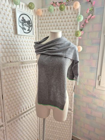 💕Jolie Écharpe Grise Etam - Douceur Laine et Cachemire - NEUVE💕