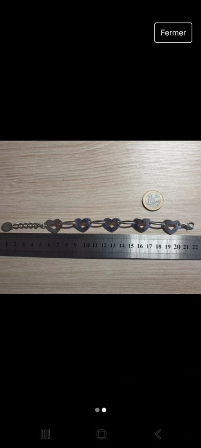 Magnifique bracelet cœurs vintage - photo numéro 2
